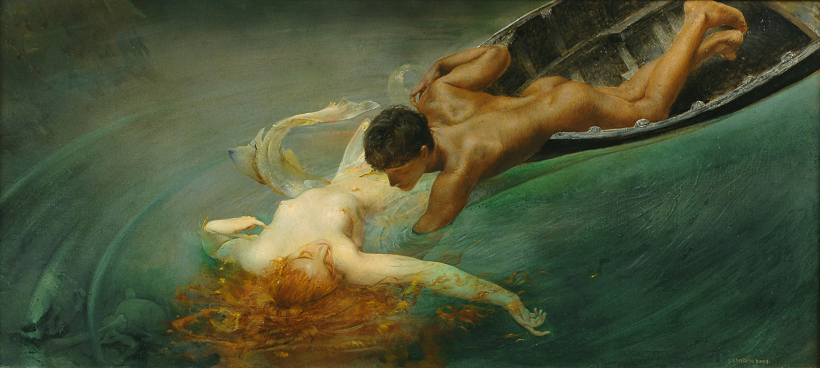 Sartorio, La sirena (Abisso verde), 1893