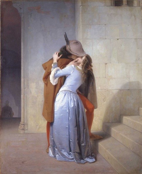 Hayez, Il bacio, 1859: esplora l’immagine per entrare nei dettagli